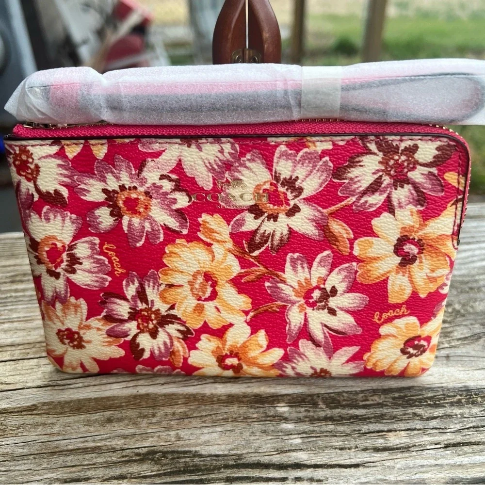 Coach Floral Print wristlet